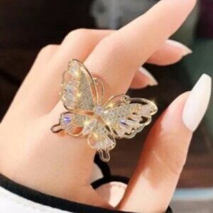 WOMEN Adjustable Butterfly Ring